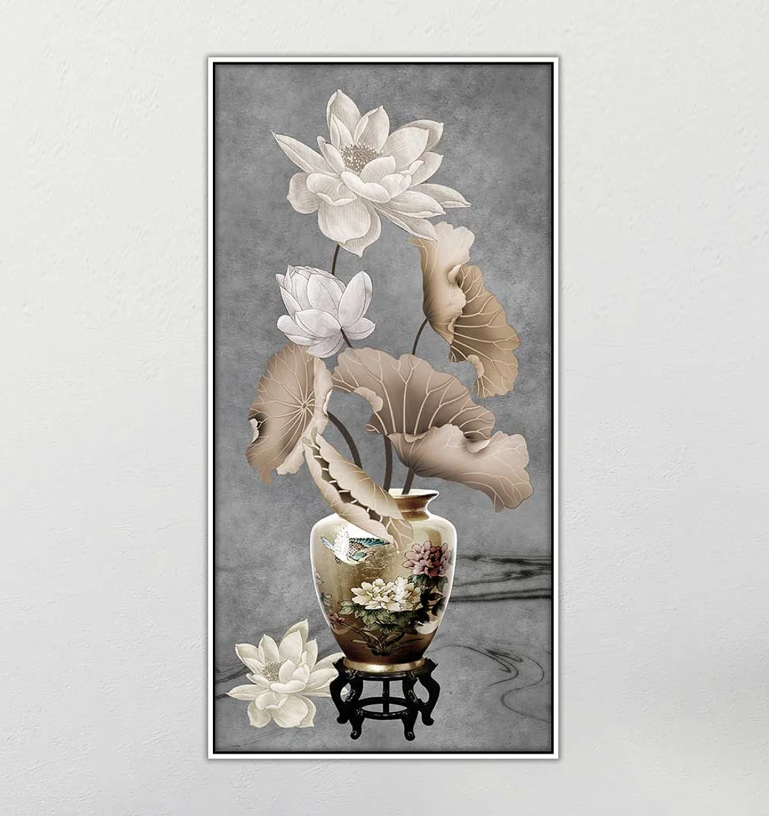 Tranh hoa sen phong thủy treo ph&ograve;ng ngủ vợ chồng nhẹ nh&agrave;ng